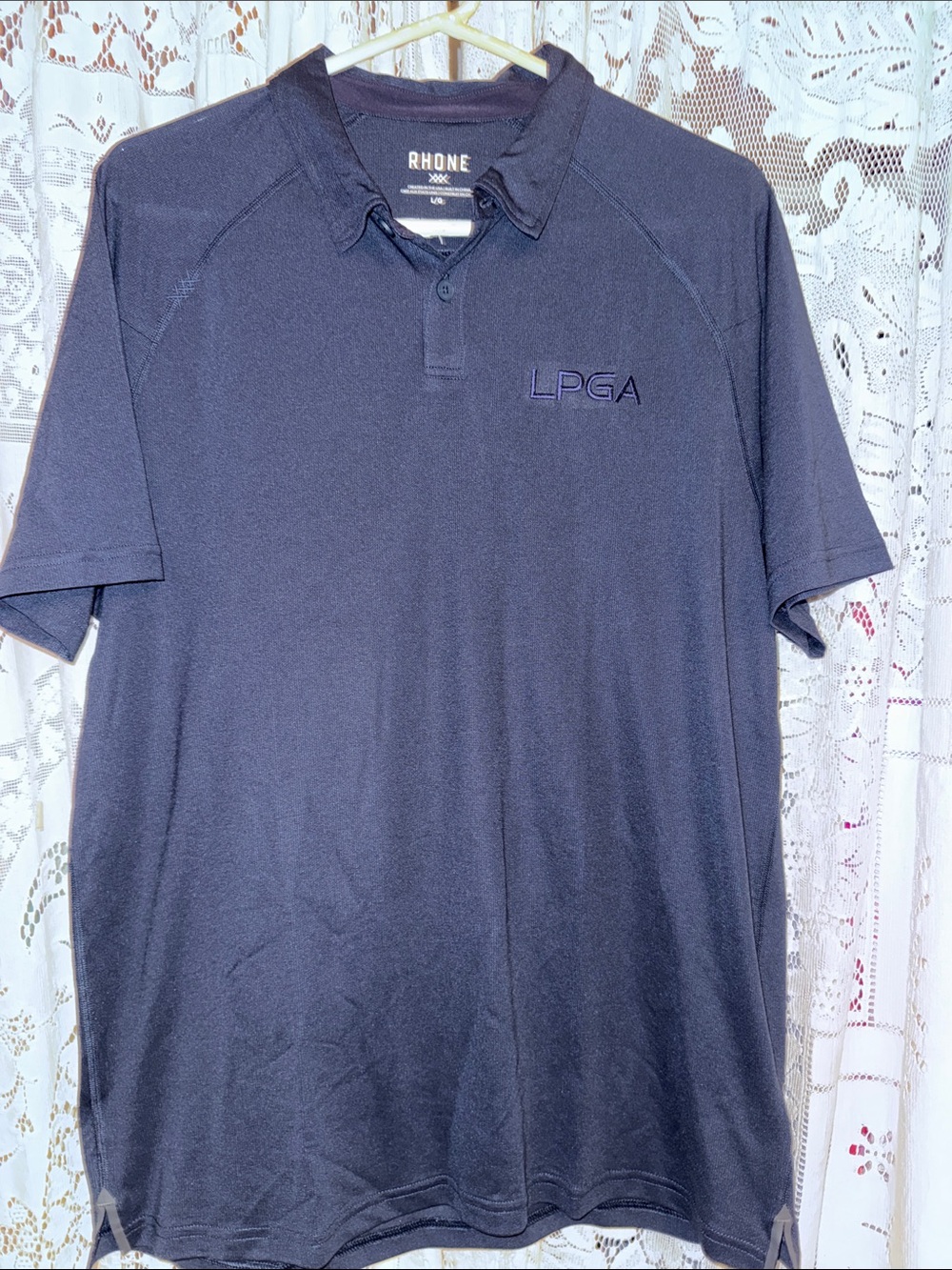 RHONE Men's LPGA Polo in Navy Blue